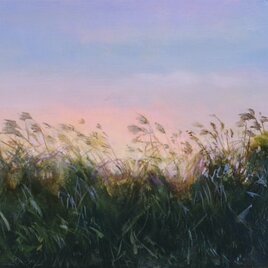 油彩「夕暮れ」