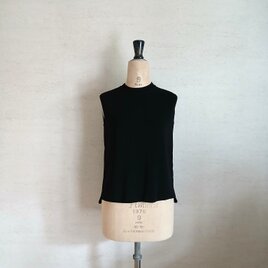ハーフミラノハイネックモックネックノースリーブ　黒