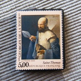フランス　美術1993年　切手ブローチ10975