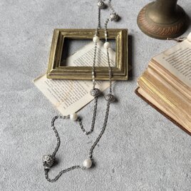 NA175-【 AVON 】エイボン・ヴィンテージネックレス 94 "Pearlesque Accent Necklace"