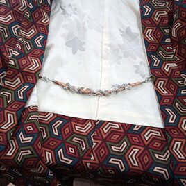 男女兼用　運気上昇、出世の代名詞　龍/ドラゴンヌメ革羽織紐　シルバー金具使用　着物や浴衣の羽織に！