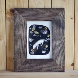 「春のにおい」紙版画