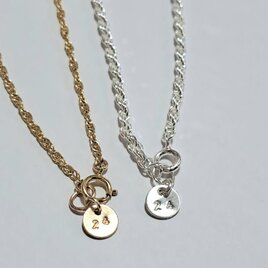 ナンバー（数字）2ケタペアブレスレットセット【ペア】