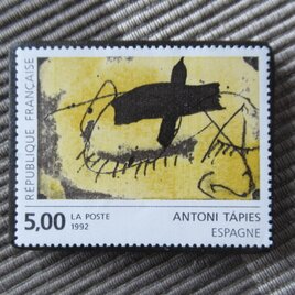 フランス　美術1992年　切手ブローチ10996