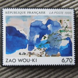 フランス　美術1995年　切手ブローチ11002
