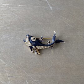 Vintage 70s-80s USA D’ORLAN enamel fish brooch