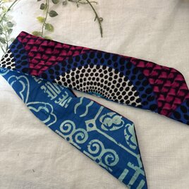 ハンドメイド☆アフリカ柄バックスカーフリバーシブル