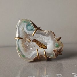 ドゥルージーアゲート 真鍮リング