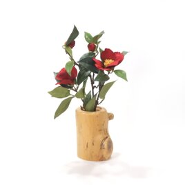 【温泉流木】大小の枝跡残るふっくら幹の流木花器 花瓶 フラワーベース 木製 流木インテリア