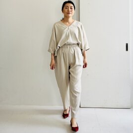 リネンレーヨンセットアップ(エクリュ)