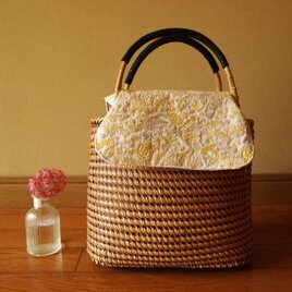 《籐製かごバック・一絡編み（Sサイズ）》（送料無料）