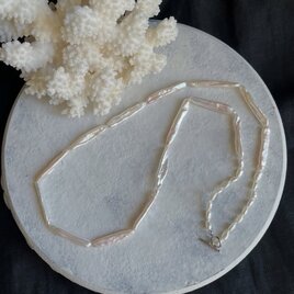スティックパールのネックレス(淡水パール)