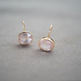 【colors】 18kgp candy pierce (ローズクオーツ）