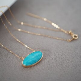 【colors】18kgp ターコイズネックレス