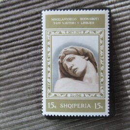 アルバニア　美術1975年　切手ブローチ11022