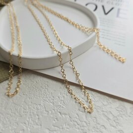 Ｎ180-2 シンプルゴールドチェーンネックレス｜チャームを合わせて楽しめる万能チェーン｜シンプル上品|ゴールドのコピー