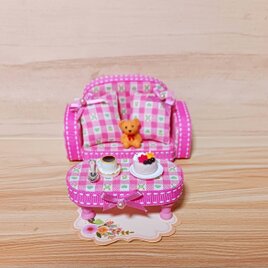 ミニチュア ドールハウス ソファ テーブル 小物セット 8点セット