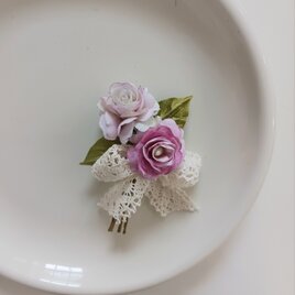 染め布花＊アンティークな薔薇のガーランド装飾 インテリア | iichi