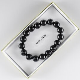 8mm 黒オニキス ブルー 琉球蛍石仕立 ブレスレット 腕輪 天然石 UDA11