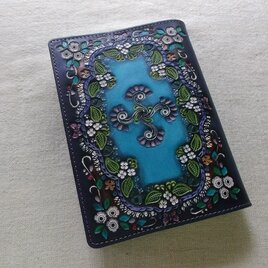 ほぼ日手帳カズン対応 A5サイズ手帳カバー レザー 刻印＆拭き染め