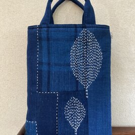 ハンドメイド　バッグ NO.416 藍染めトートバッグ | iichi 日々の暮らしを心地よくする