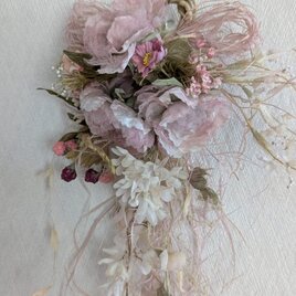 スカピオサ風の布花リース / 00082 | iichi 日々の暮らしを心地よく