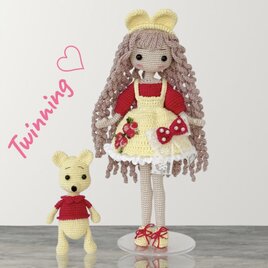 あみぐるみ・花摘み♡女の子・着せ替えお人形さん | iichi 日々の