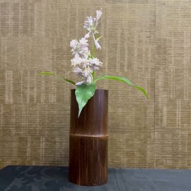 0021 焼杉 泊舟花器 舟形花器 花器 フラワーベース / 茶趣 茶花 華道