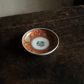 花とリーフ◇九谷焼 赤絵金彩徳利 酒器 インテリア 昭和レトロ