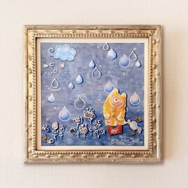 小さな絵『紫陽花しずく』原画 | iichi 日々の暮らしを心地よくする
