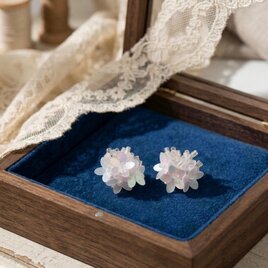 Royal blue ピアス／シックなブルーカラーのビジューイヤリング