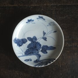 シノワズリな雰囲気◇大きな線描き花文様。中国産 染付小ぶり急須 煎茶