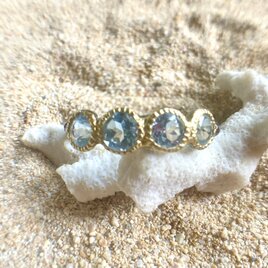 14kgf* Blue Opal Bracelet ブルーオパール ハーフ＆ハーフ☆ゴールド2