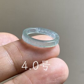 L17-76 ピンキーリング 氷種 黒青緑 4.5号 グアテマラ産 A貨 本翡翠