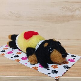 羊毛フェルト ダックスフンド 餌ください上目が可愛い | iichi 日々の