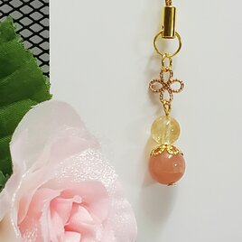 天然石ブレスレット・ピンクオパール×水晶カット】極上の癒し☆大人