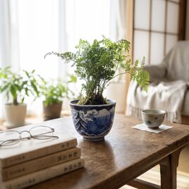 0021 焼杉 泊舟花器 舟形花器 花器 フラワーベース / 茶趣 茶花 華道