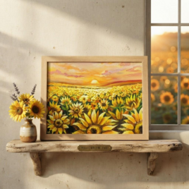 油絵 絵画 原画【幸せを呼ぶネモフィラブルー】ネモフィラ 花 青