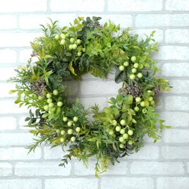 青りんごのXmasリース（40㎝） | iichi 日々の暮らしを心地よくする