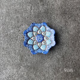 ペルシャの銅皿 飾り皿 壁飾り（ガラムザニー）Φ25cm【GHALAM ZANI