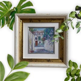 窓辺の風景(油絵0号、原画、スペイン) | iichi 日々の暮らしを心地よく