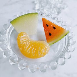 ツヤツヤフルーツタルトのバッグチャーム スイーツデコ フェイク