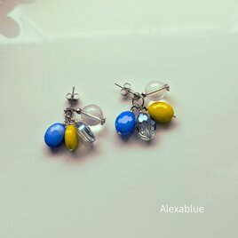 タイガーアイ アシンメトリーピアス 天然石ピアス | iichi 日々の