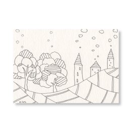 秘密の森(B5サイズ。色鉛筆画。複製画) | iichi 日々の暮らしを