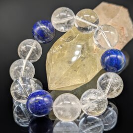 ヒマラヤ水晶・ブラジル水晶・8mm(親玉12mm)【そろばん型・高品質