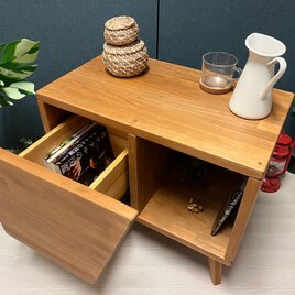 送料無料】 ローテーブル 丸形 60cm 杉 ブラウン 折り畳み 木組脚