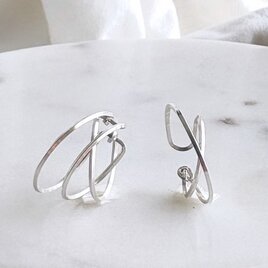 14kgf Pearl line cuffs イヤカフ パール イヤーカフ クリスタルパール