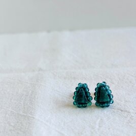 天然石刺繍／イヤリング】Heartラピスラズリ×粒々ラピスラズリ | iichi 