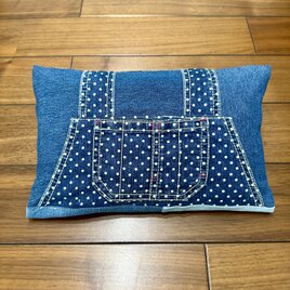 約105×110㎝角☆マルチマット マルチカバー☆デニムパッチワーク