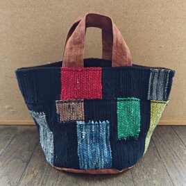 11号帆布柿渋染め(鉄媒染)パッチワークトートバック | iichi 日々の
